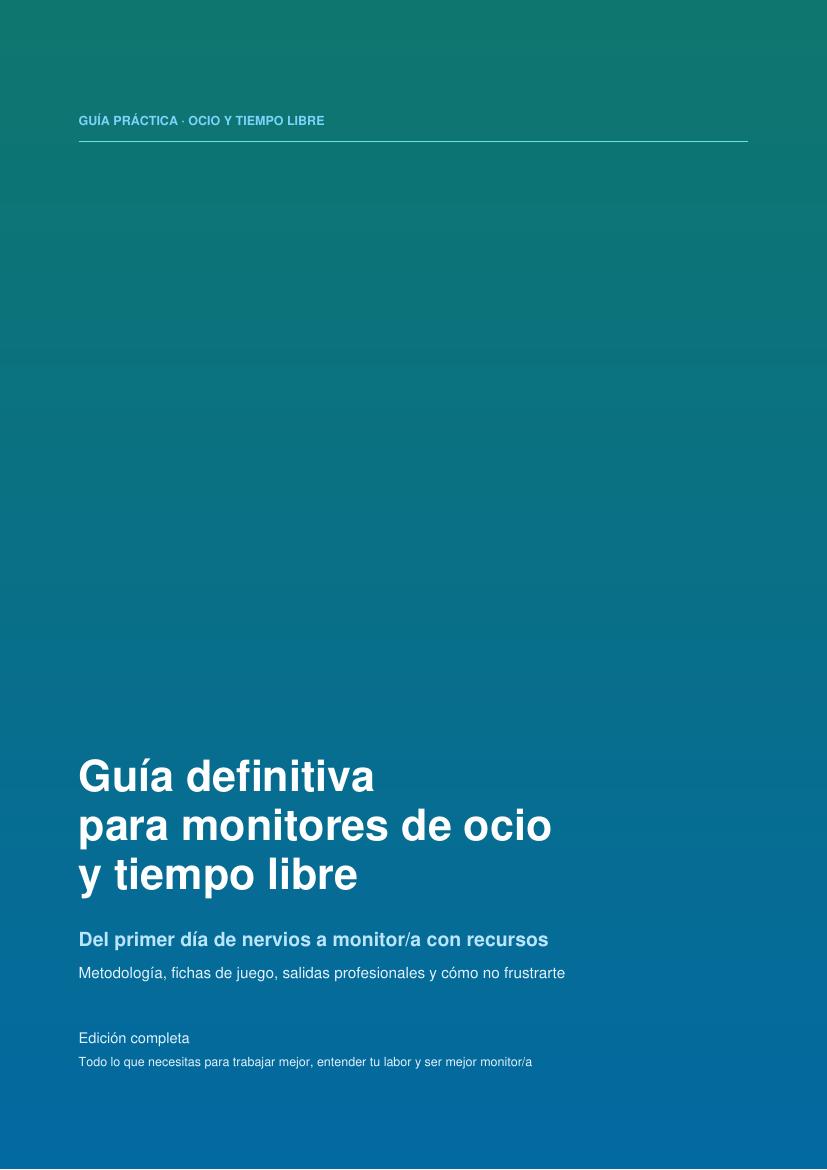 Portada real de la Guía definitiva para monitores de ocio y tiempo libre